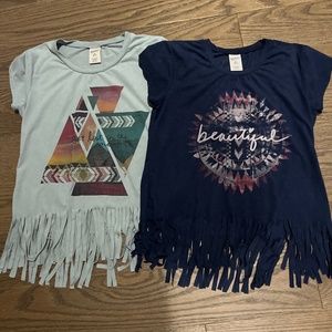 2 girls fringe tshirts